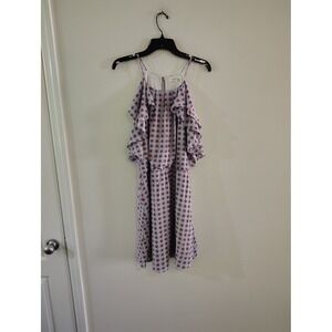 Takara Womens XL Cold Shoulder Ruffle Sleeve Geometric Halter